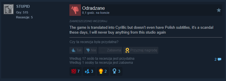 Gra została przełożona na cyrylicę, a nie ma nawet polskich napisów – to skandal - opinia ze Steam o Warhammer 40,000: Mechanicus II