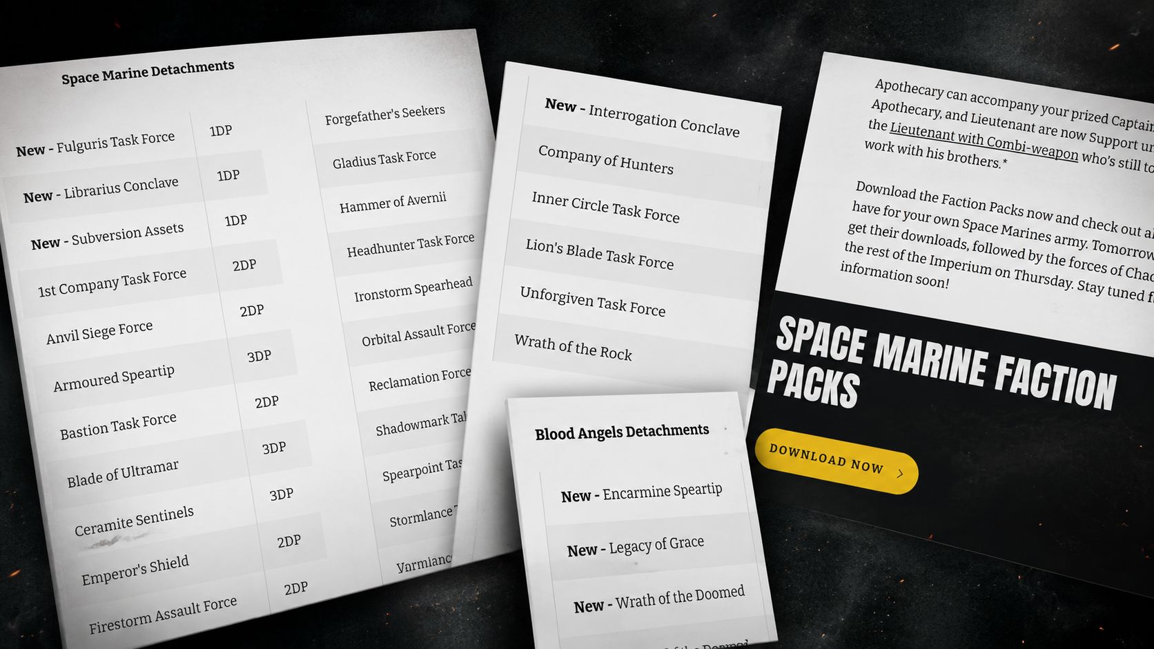 Znamy ceny Detachmentów dla Space Marines w 11. edycji